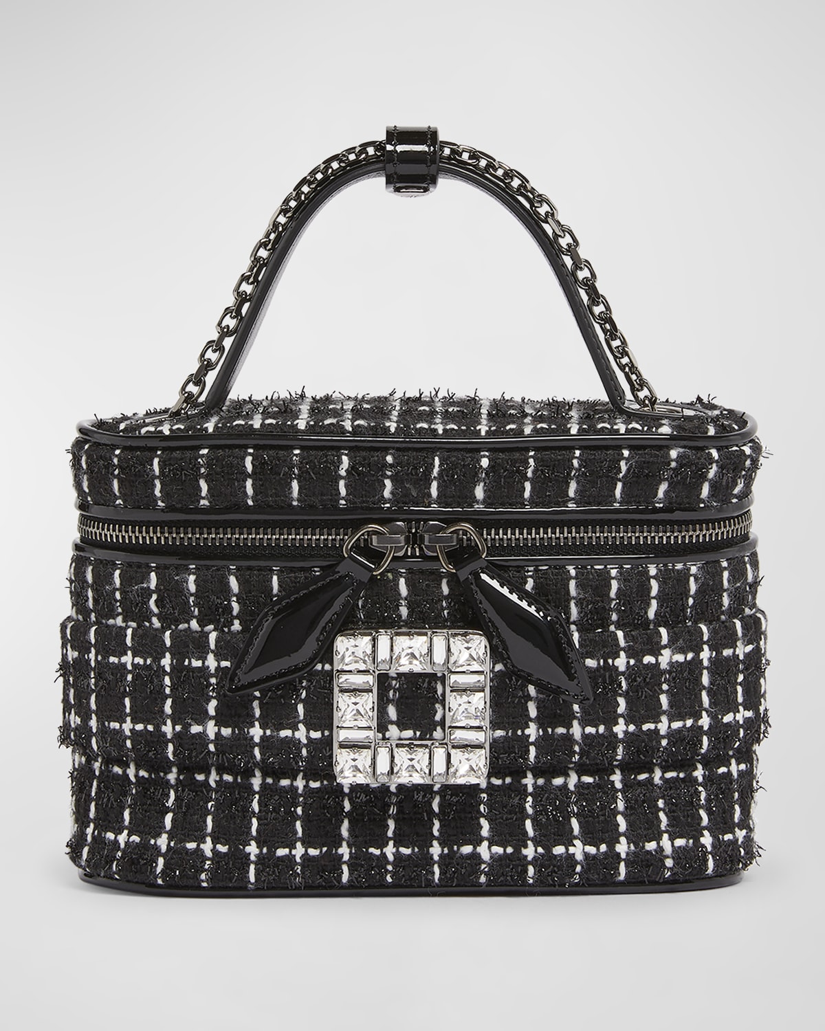 Roger Vivier Micro Tweed Vanity Top-Handle Bag