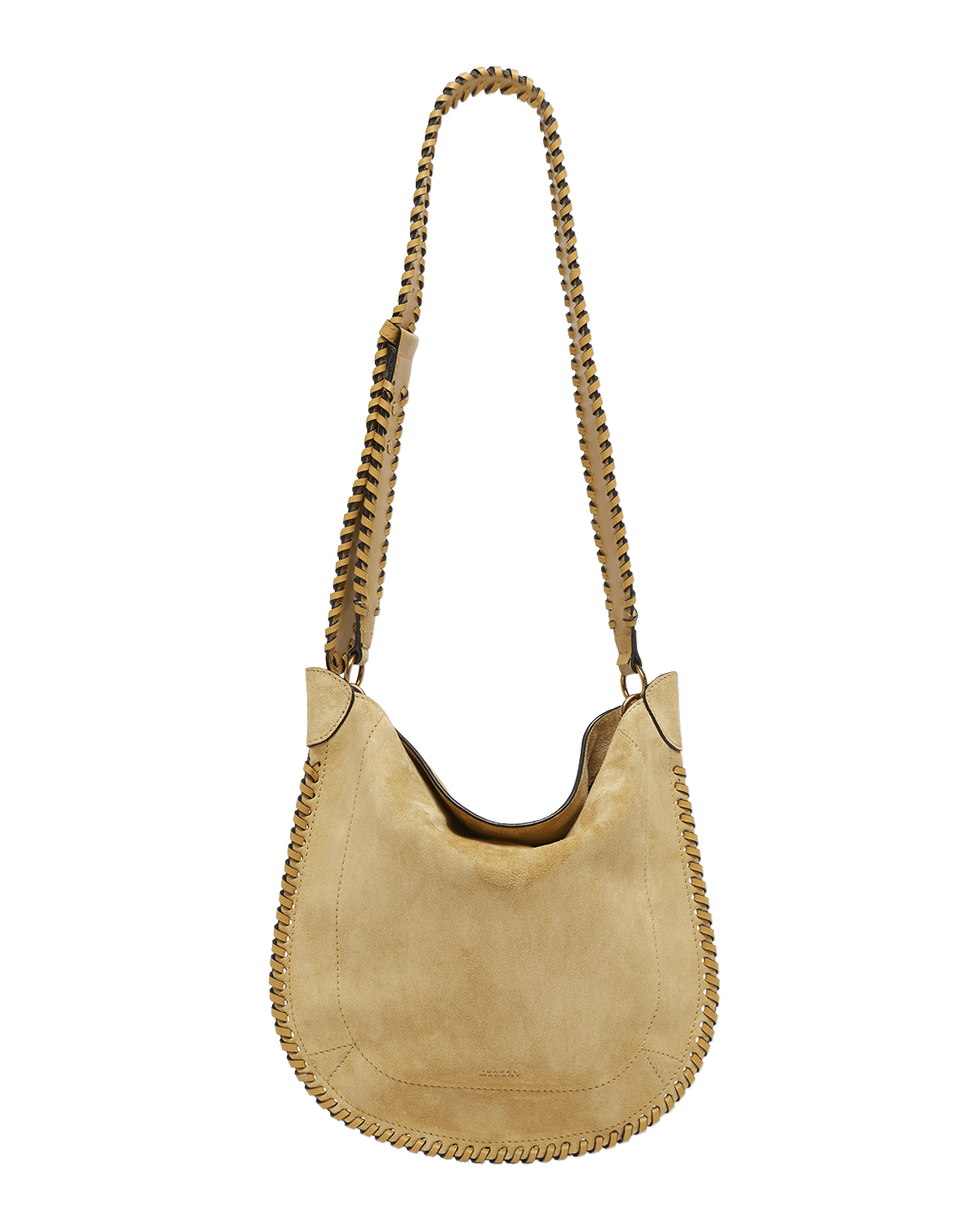 Isabel Marant Oskan Woven Suede Shoulder Bag