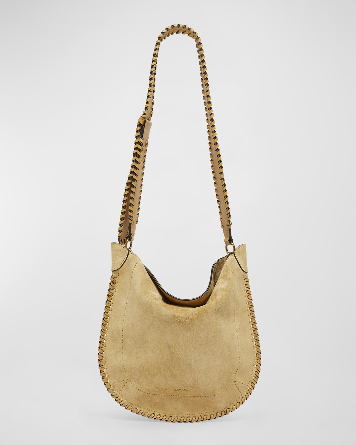 Isabel Marant Oskan Woven Suede Shoulder Bag