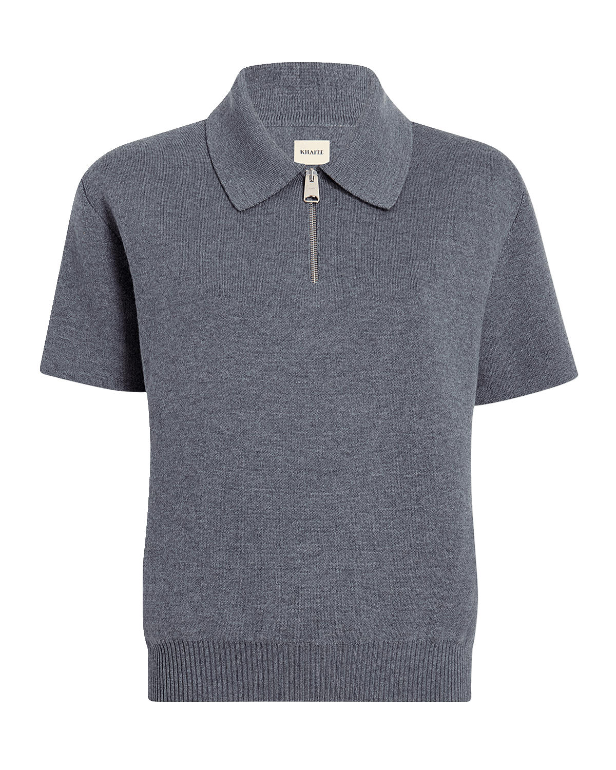Khaite Gulliame Zip-Up Polo Top