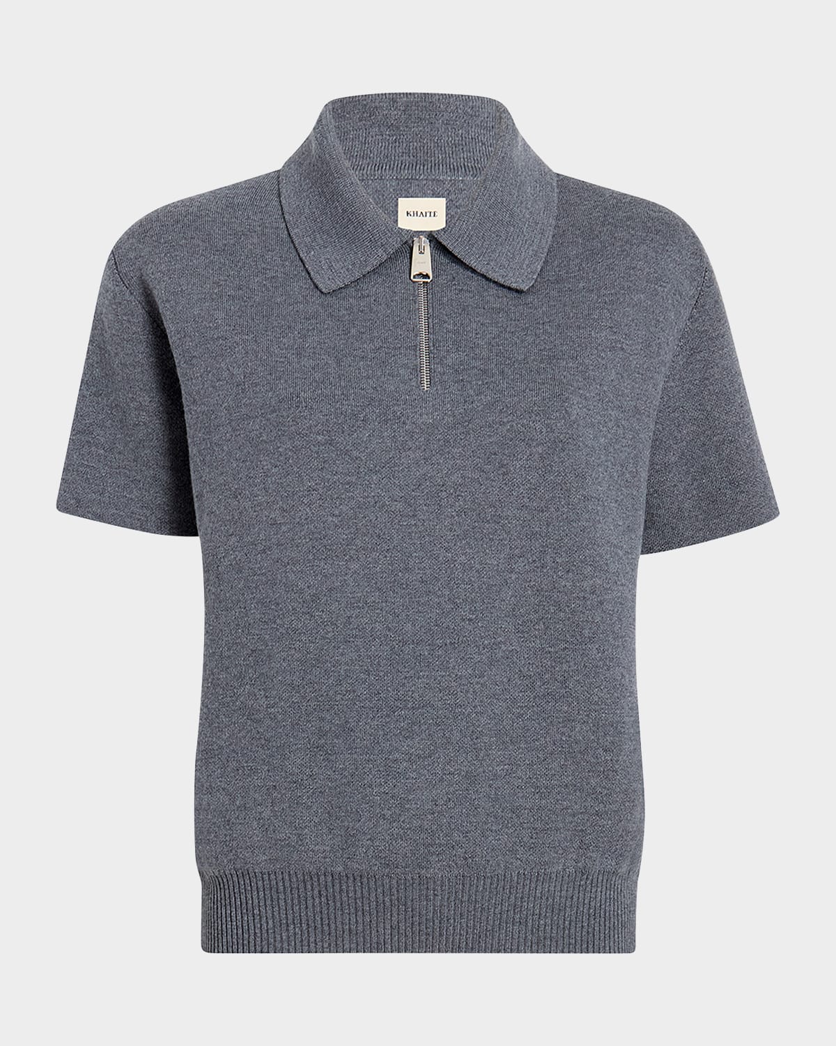 Khaite Gulliame Zip-Up Polo Top