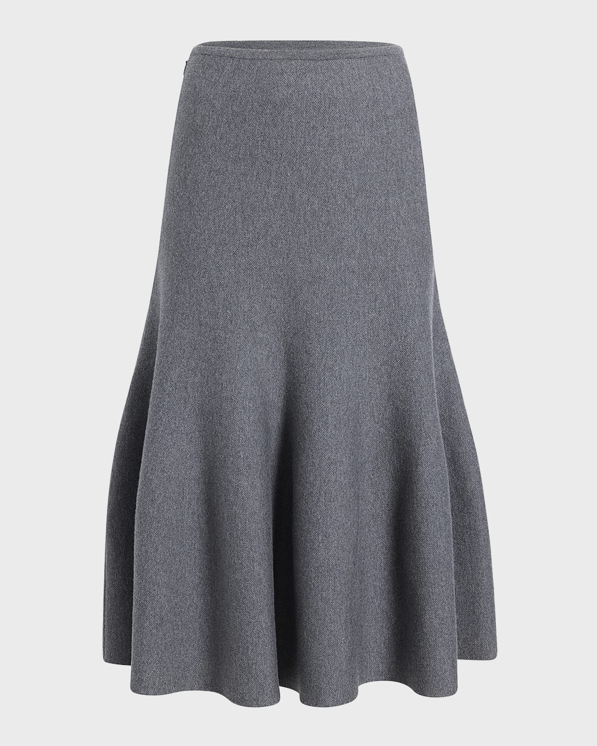 Khaite Odil Wool-Blend Midi Skirt