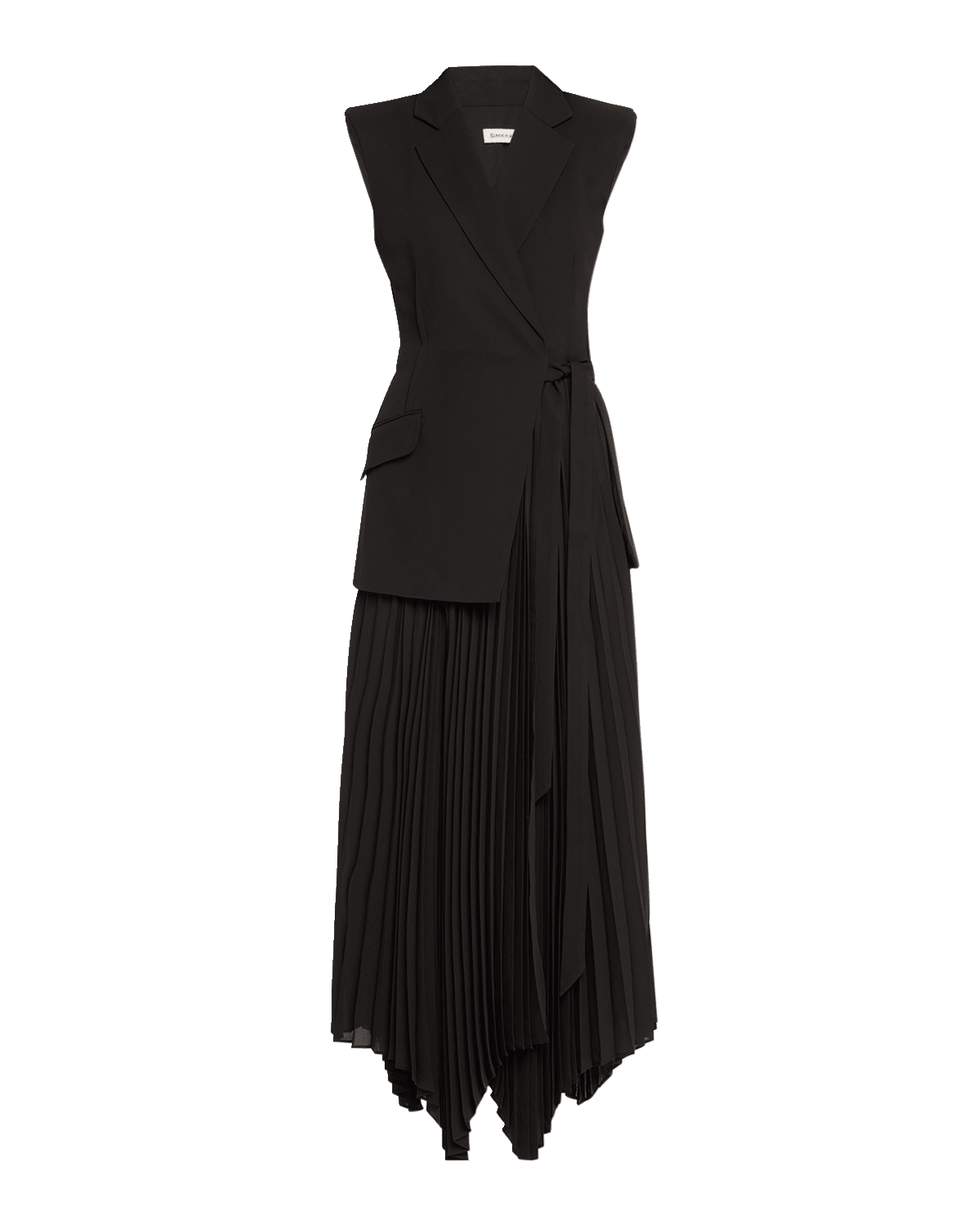 SIMKHAI Helena Combo Blazer Sleeveless Midi Dress