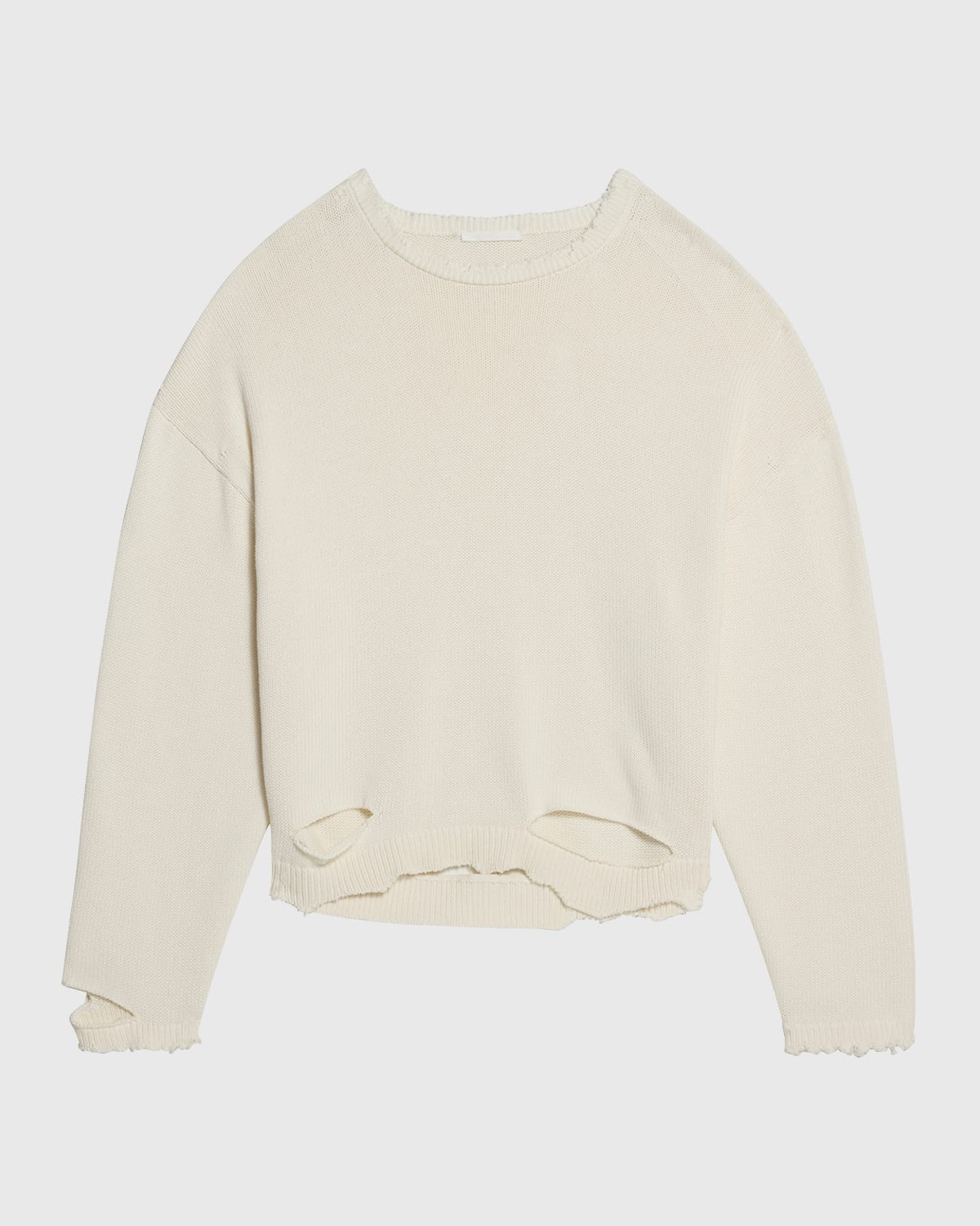 Helmut Lang Men's Distressed Crew Sweater