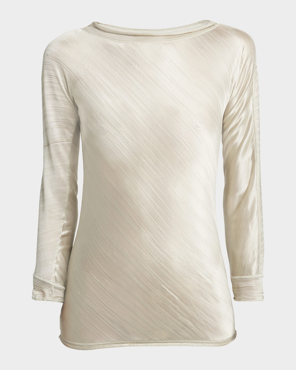 Giorgio Armani Shiny Viscose Raw-Edge Blouse