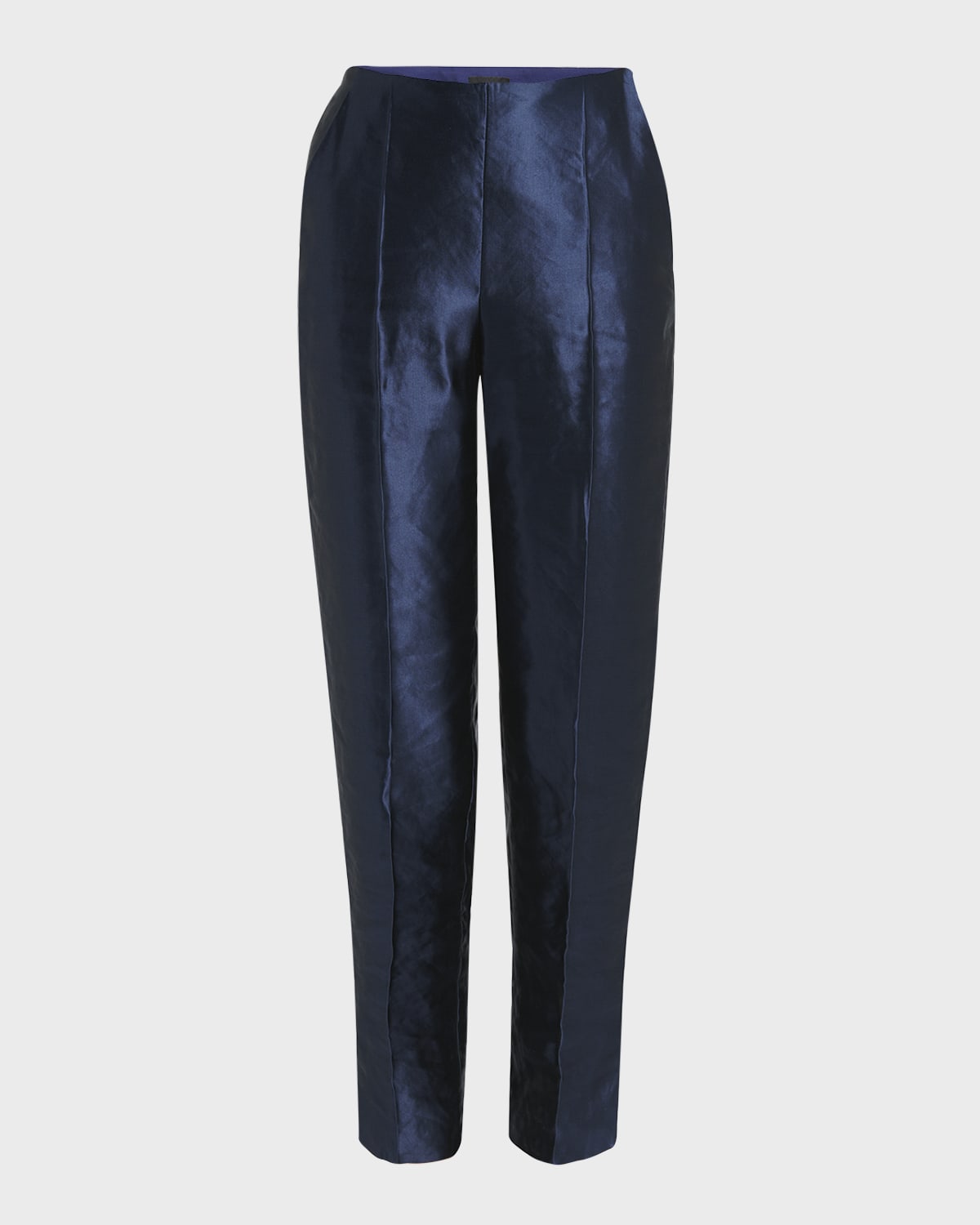 Giorgio Armani Linen Silk Straight-Leg Trousers
