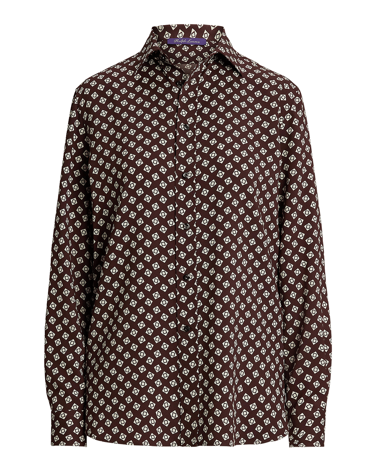 Ralph Lauren Collection Printed Silk Button-Down Shirt