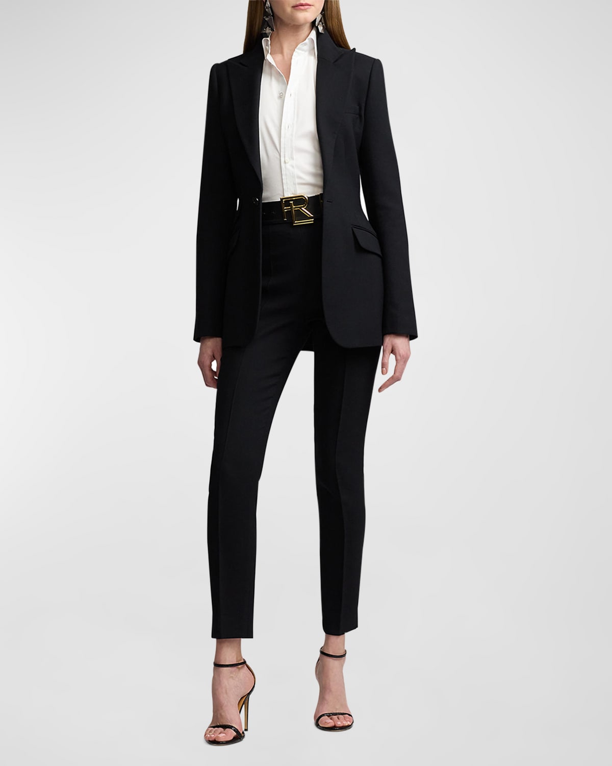 Ralph Lauren Collection Hardison Single-Breasted Light Lux Wool Crepe Jacket