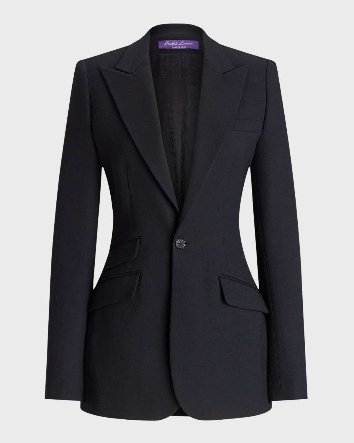 Ralph Lauren Collection Hardison Single-Breasted Light Lux Wool Crepe Jacket