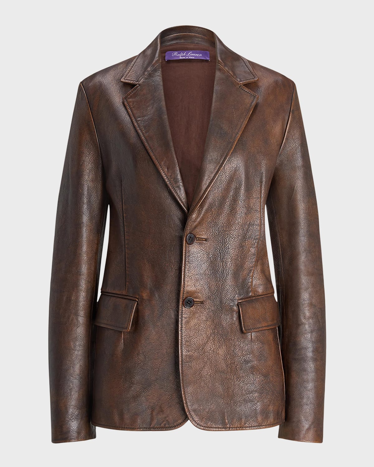 Ralph Lauren Collection Tomasso Distressed Leather Jacket