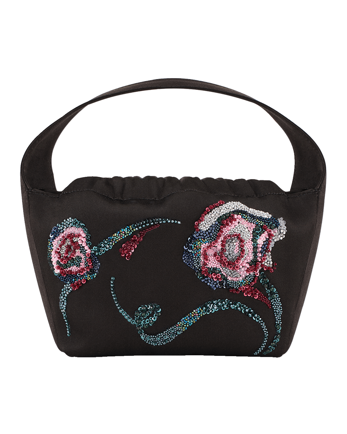 Giorgio Armani Mini Sequined Satin Top-Handle Bag