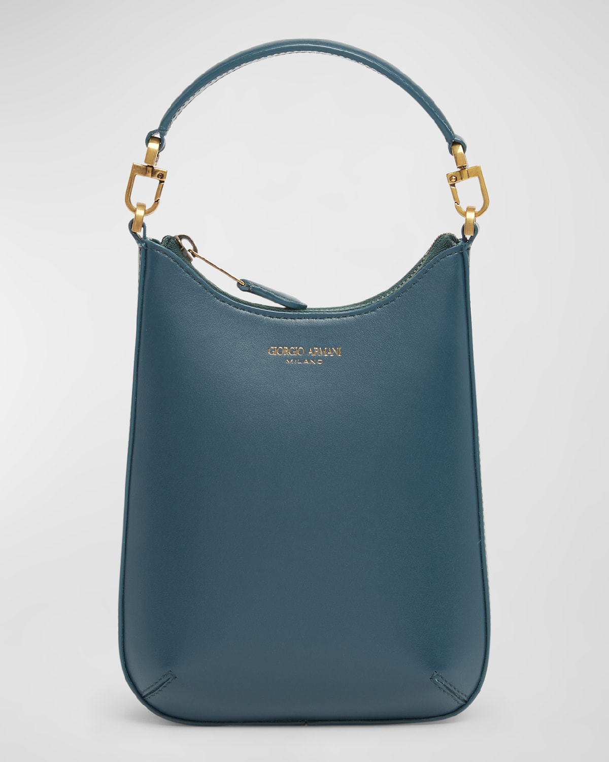 Giorgio Armani La Prima Small Zip Leather Crossbody Bag