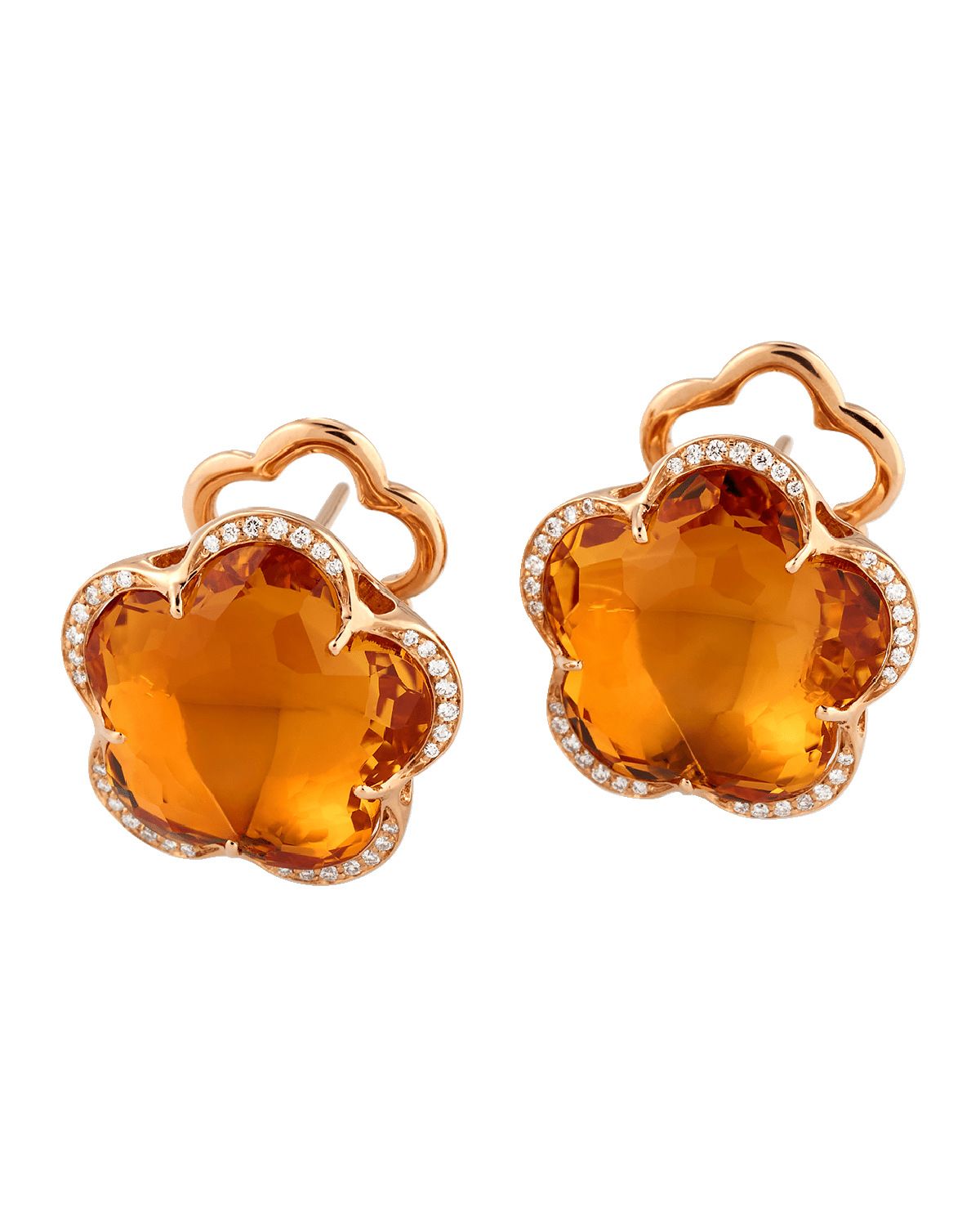 Pasquale Bruni 18k Rose Gold Drop Earrings with Diamonds