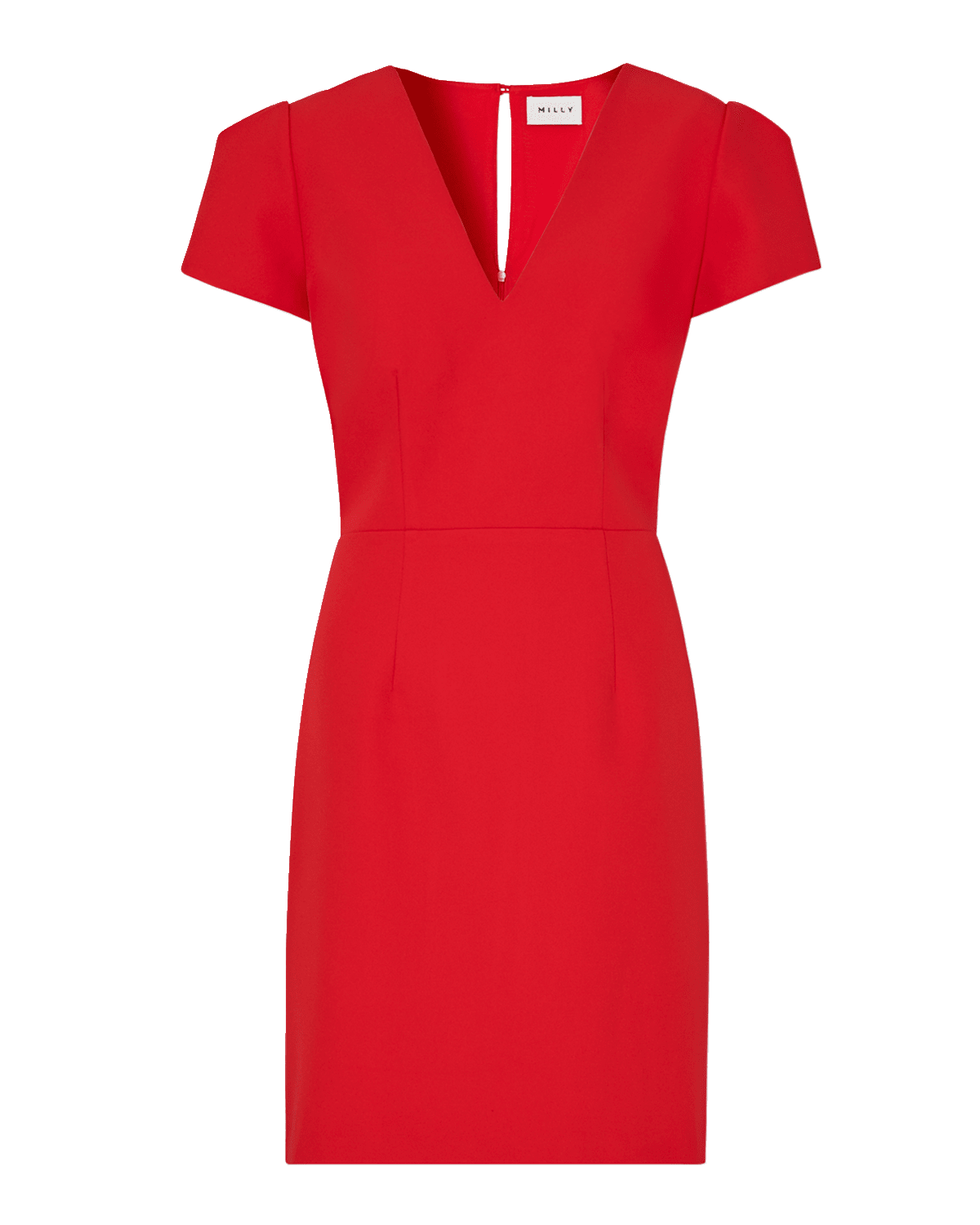 Milly Atalie V-Neck Cady Mini Dress