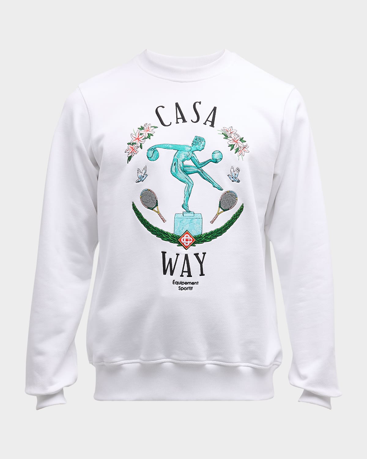 CASABLANCA Men's Statue en Marbre Embroidered Sweatshirt