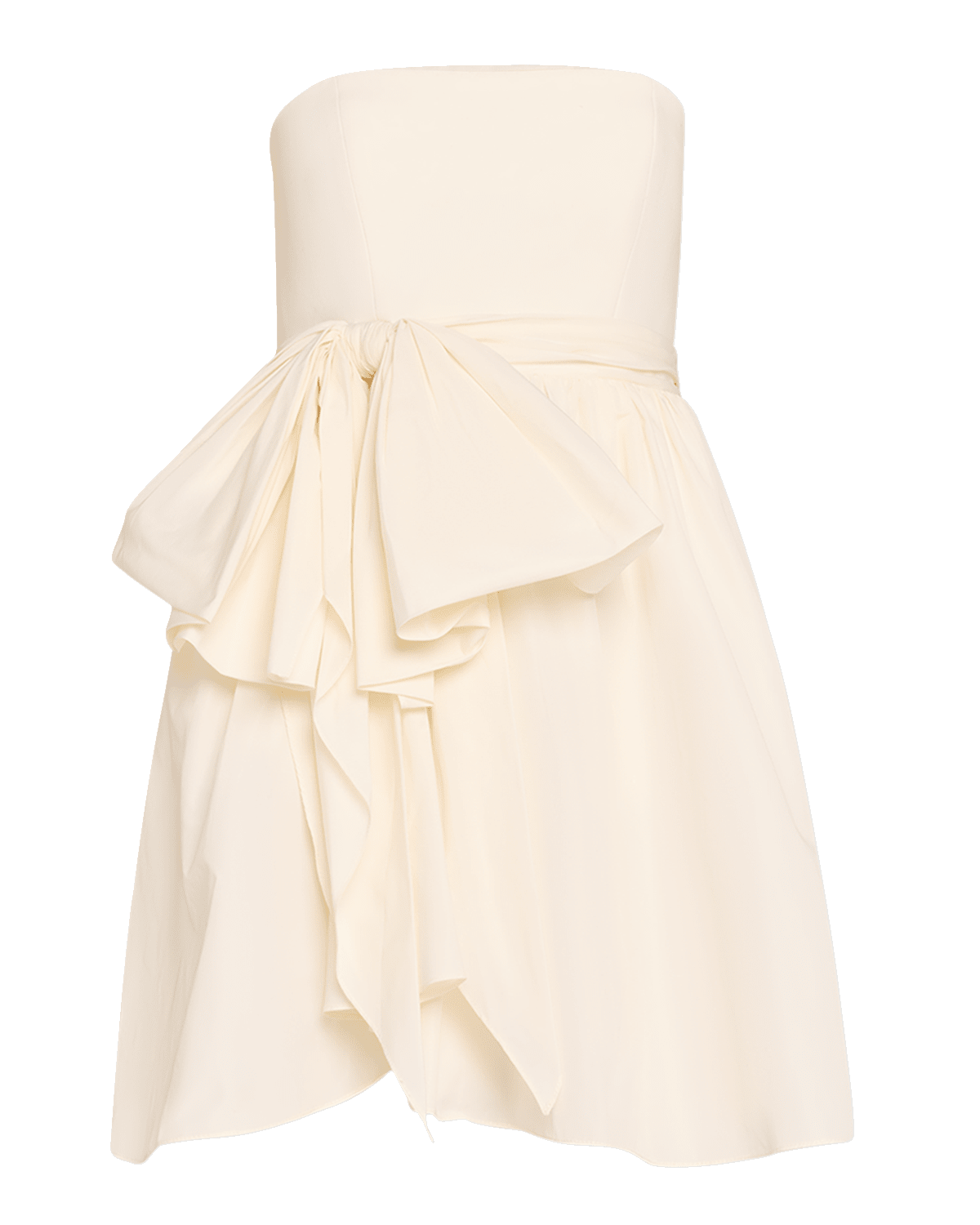 Cinq a Sept Liv Strapless Bow-Waist Mini Dress