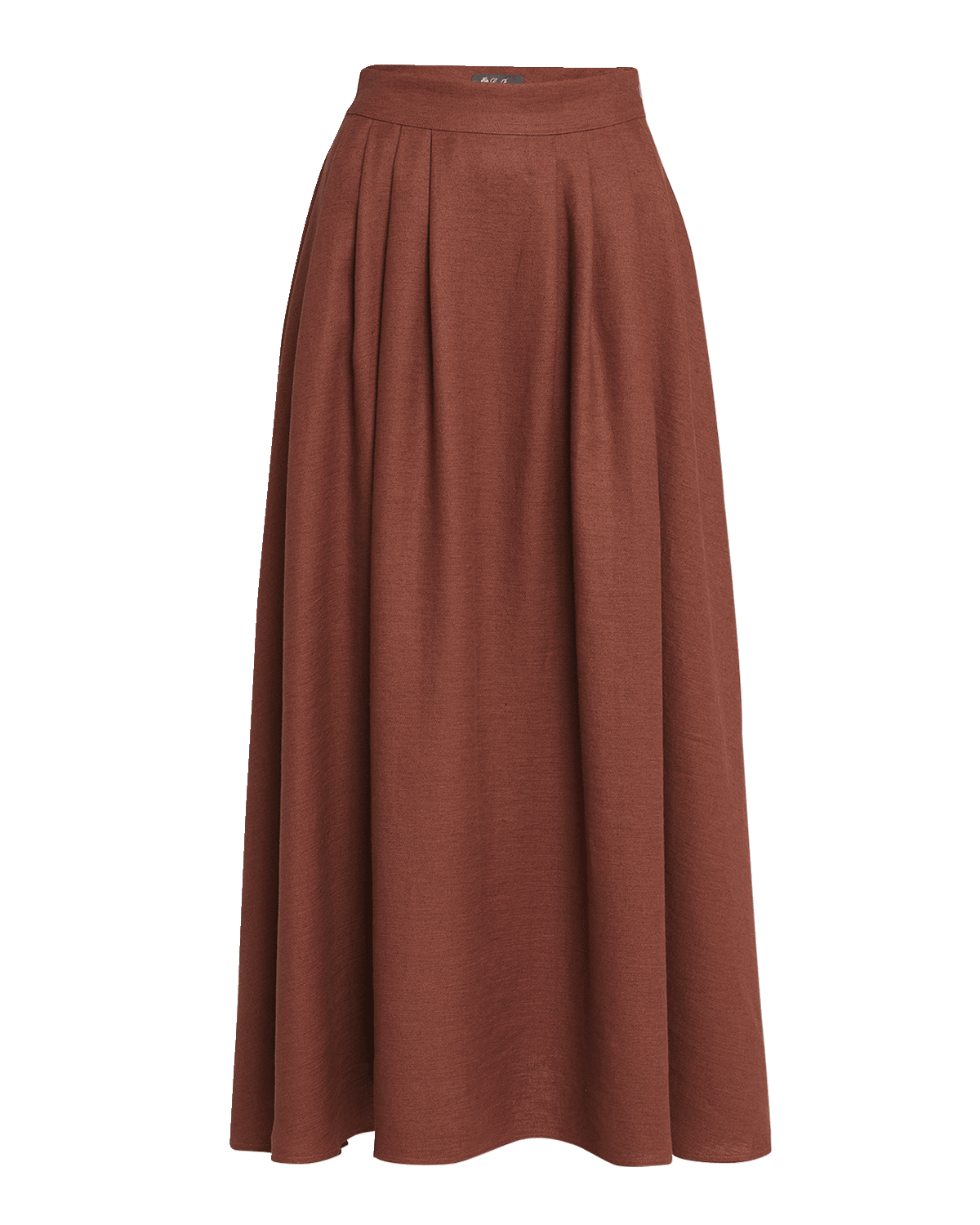 Loro Piana Sabina Antigua Pleated Midi Skirt