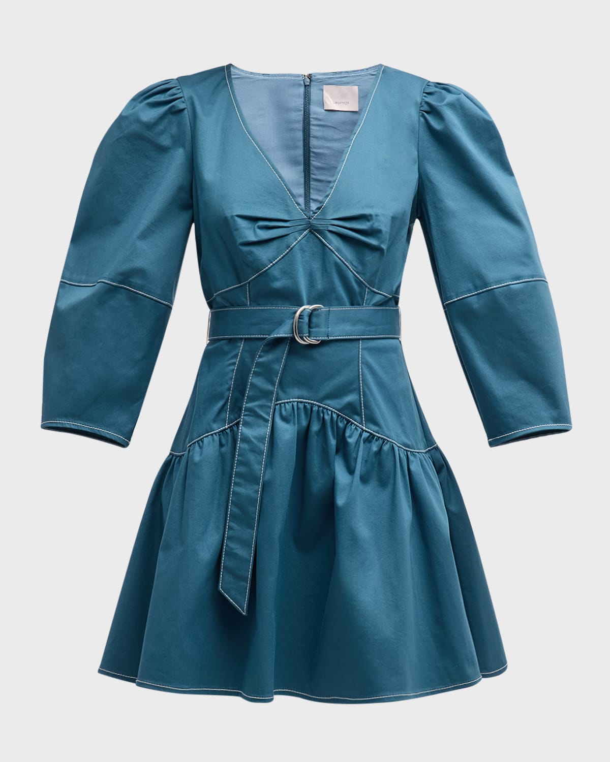 Cinq a Sept Siene Belted V-Neck Mini Dress