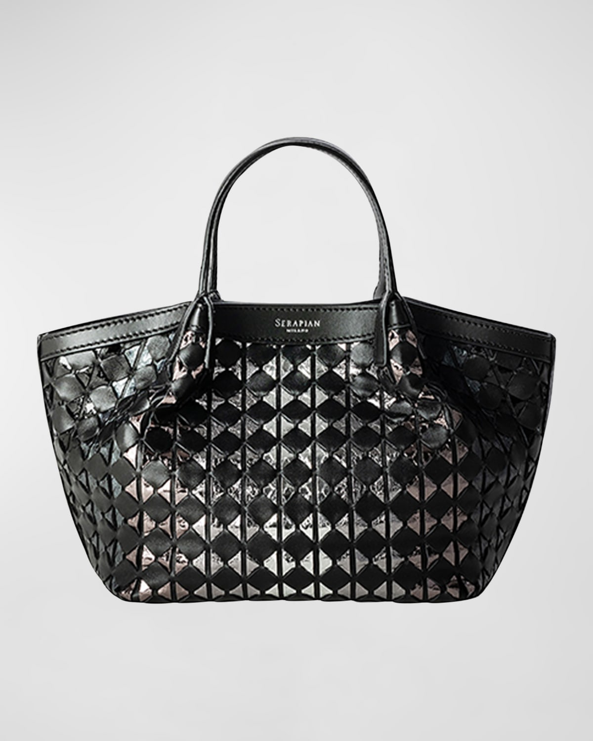 Serapian Mini Secret Mosaic Snakeskin Top-Handle Bag