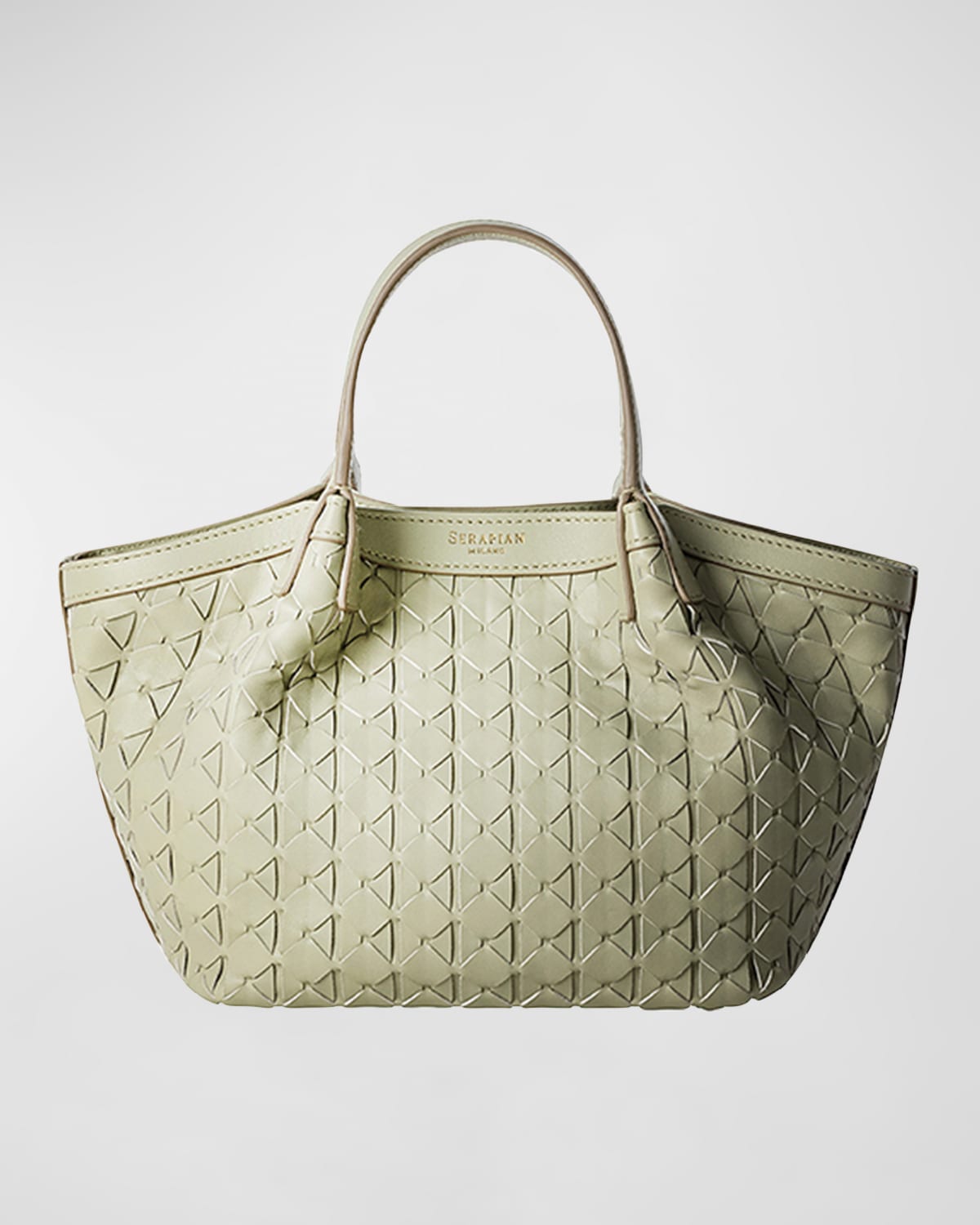 Serapian Mini Secret Mosaic Leather Top-Handle Bag