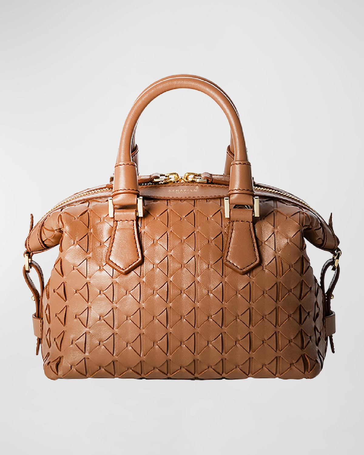 Serapian Ani Mini Mosaic Leather Top-Handle Bag