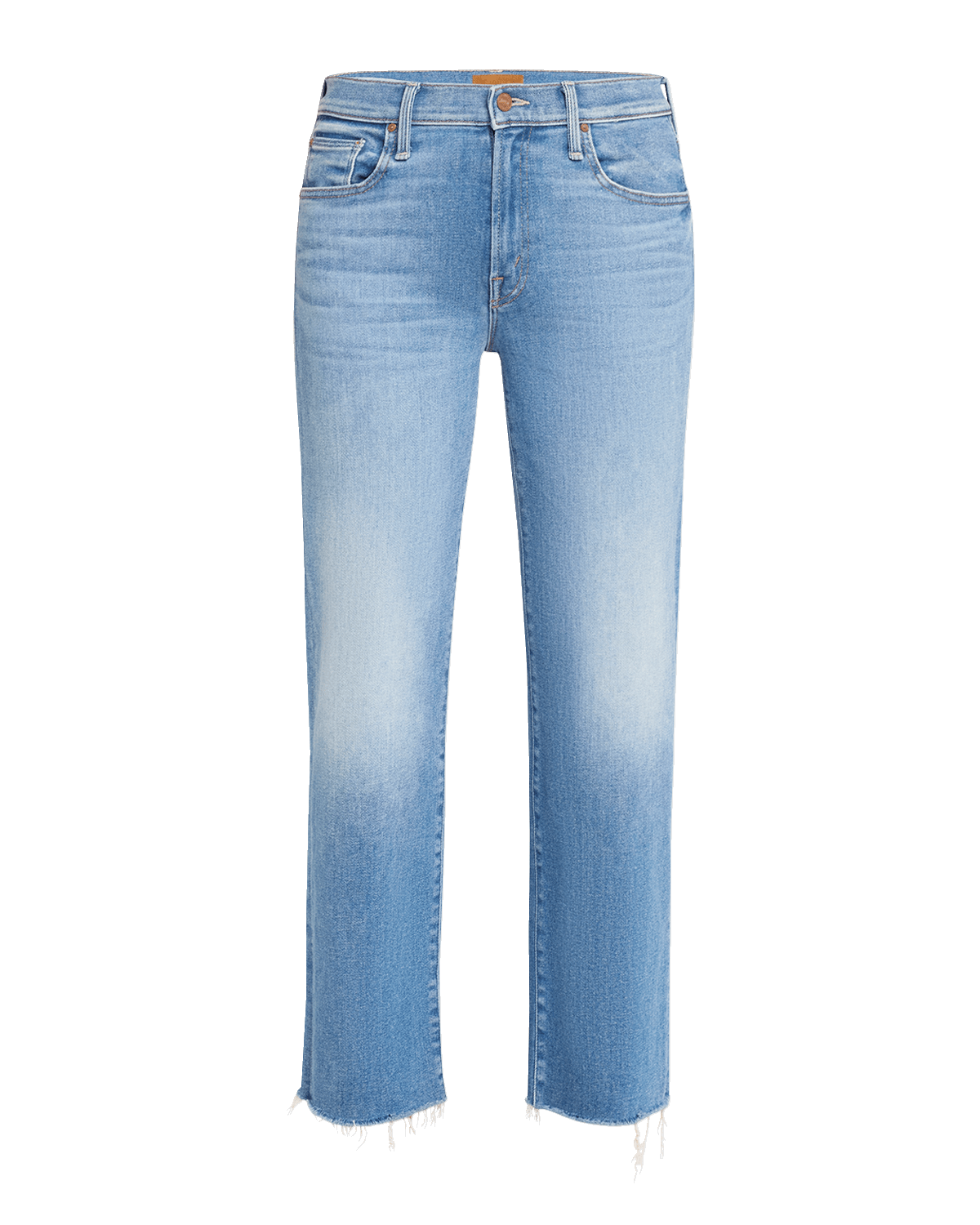 MOTHER The Mid-Rise Rambler Zip Ankle Fray Jeans