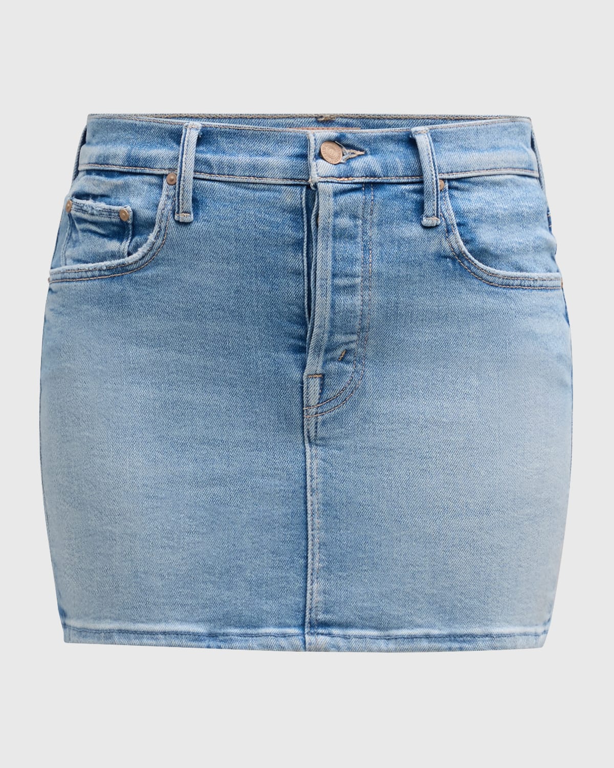MOTHER The Vagabond Denim Mini Skirt