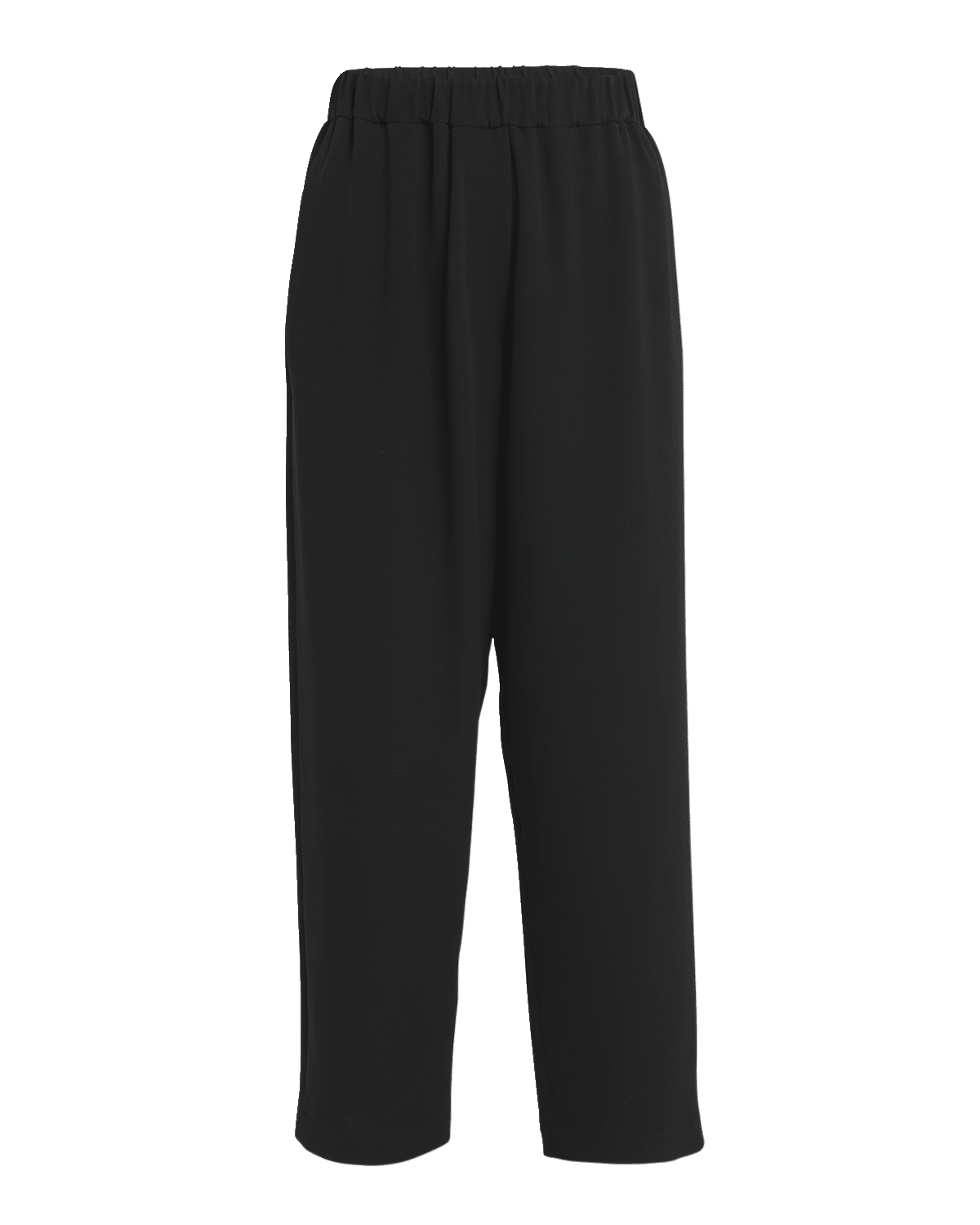 Giorgio Armani Mid-Rise Relaxed Straight-Leg Ankle Silk Cady Pants