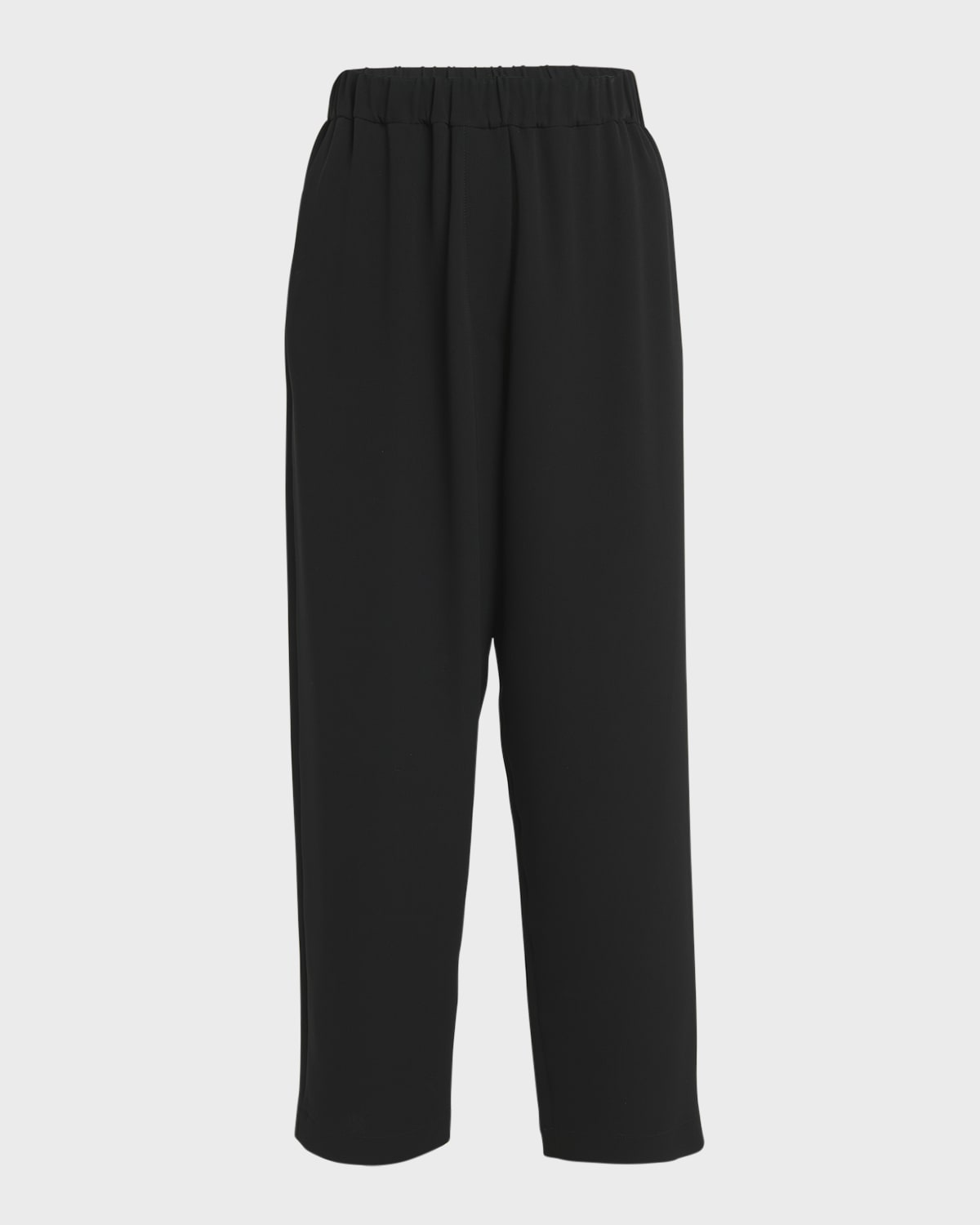 Giorgio Armani Mid-Rise Relaxed Straight-Leg Ankle Silk Cady Pants
