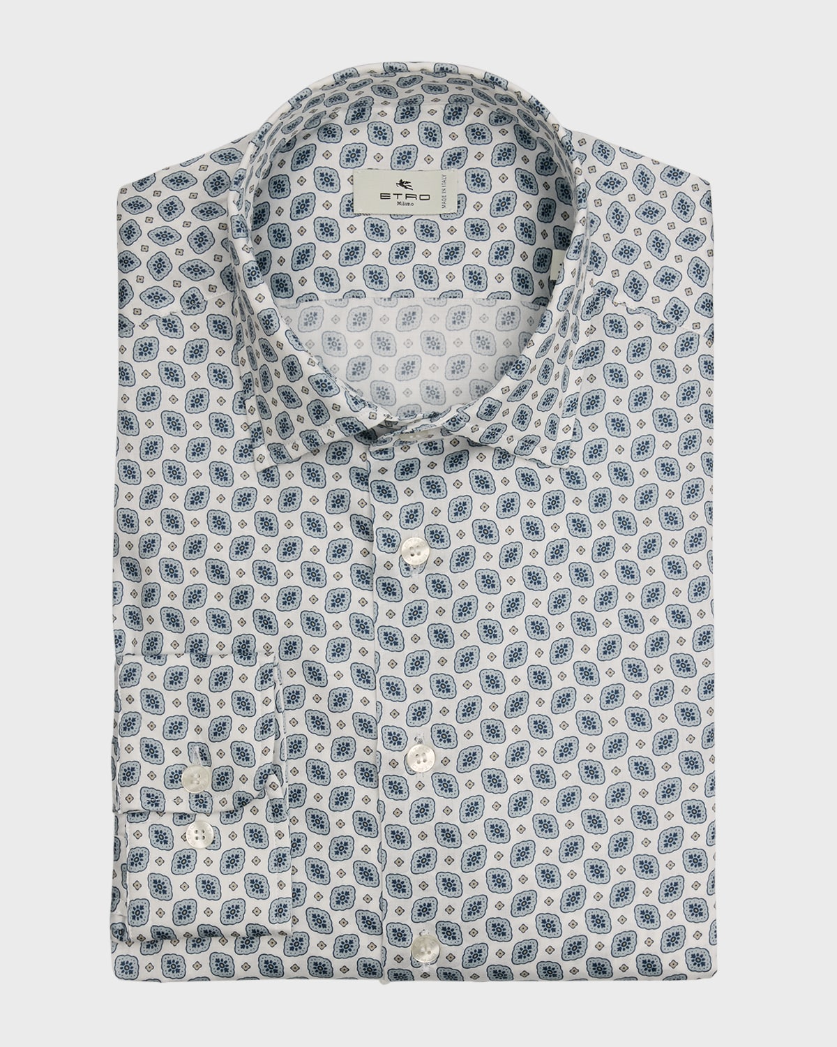 Etro Men's Subtle Print Dress Shirt