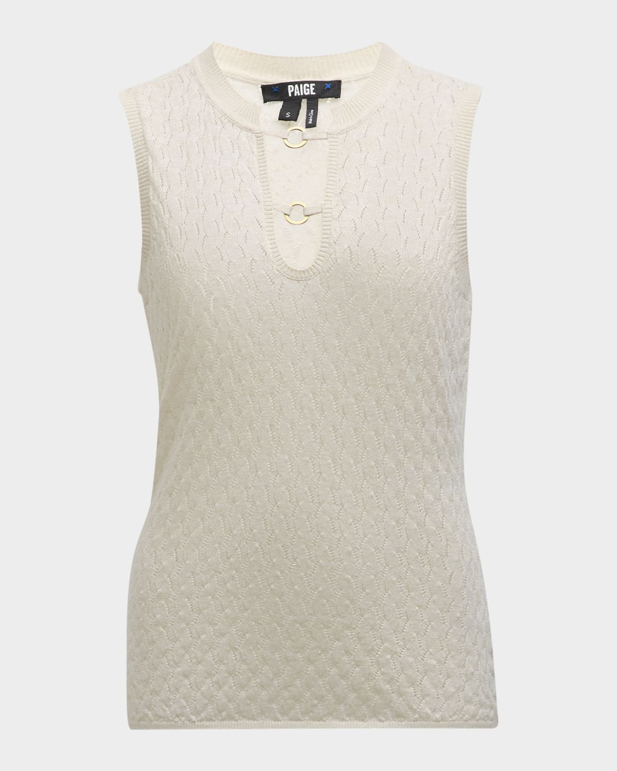 PAIGE Galaxie Cut-Out Sweater Tank Top