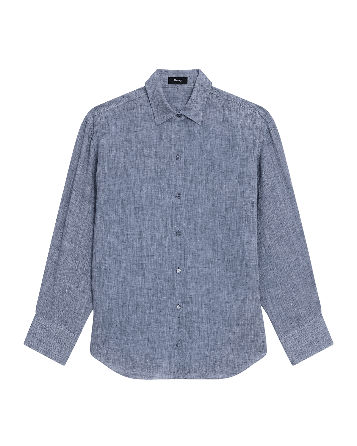 Theory Draped Hemp Boyfriend Shirt