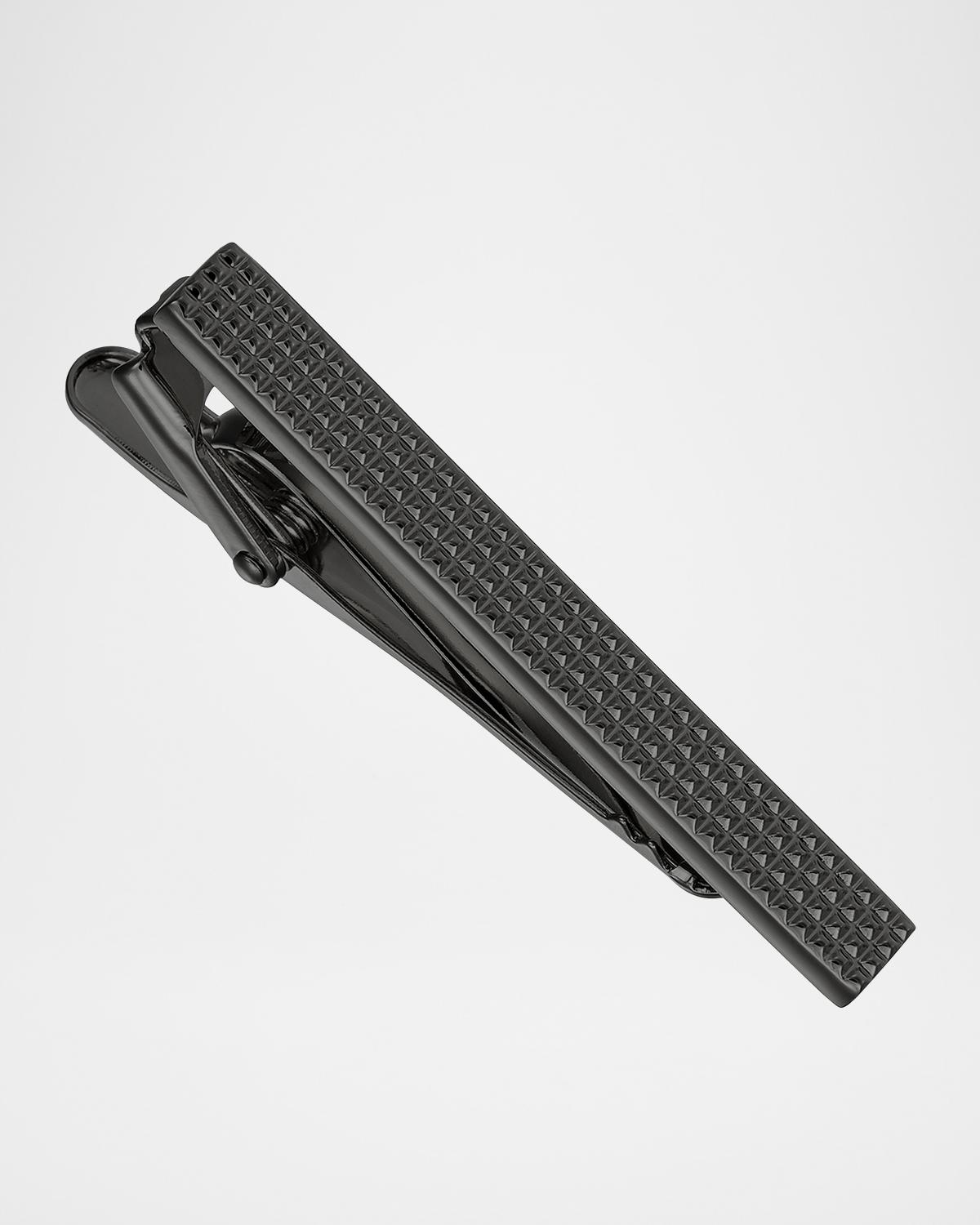 Link Up Men's Pyramid Dotted Gunmetal Tie Bar