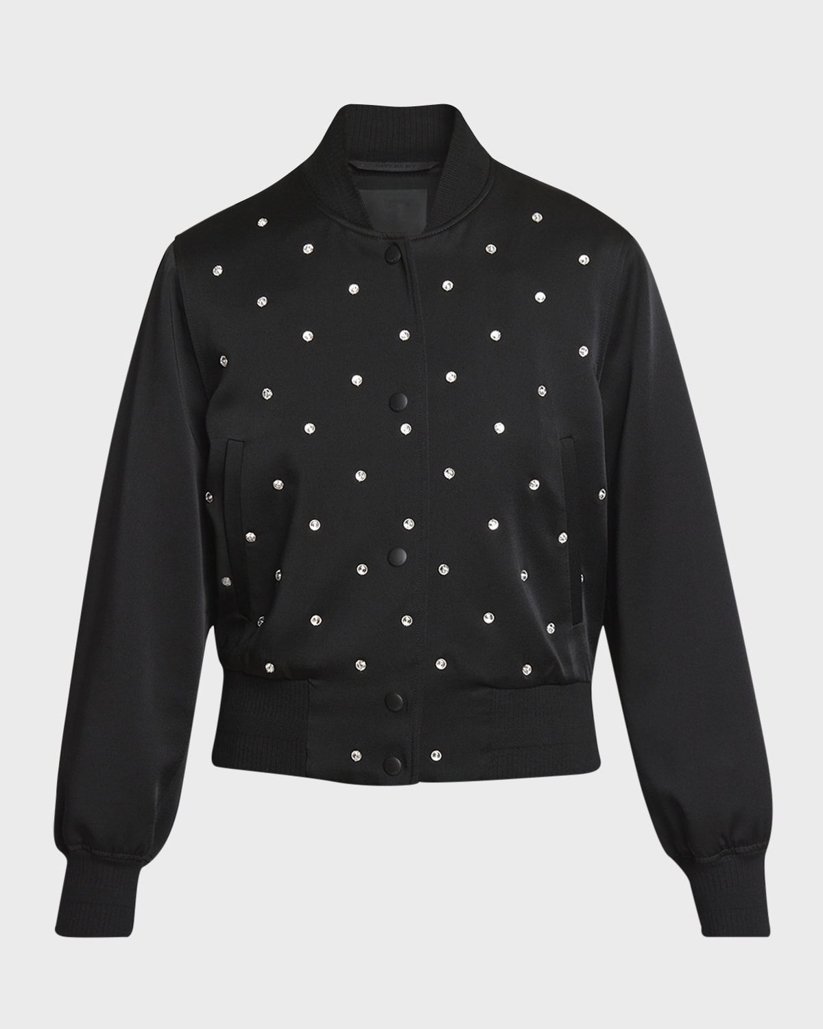 Givenchy Crystal Embellished Satin Bomber Jacket