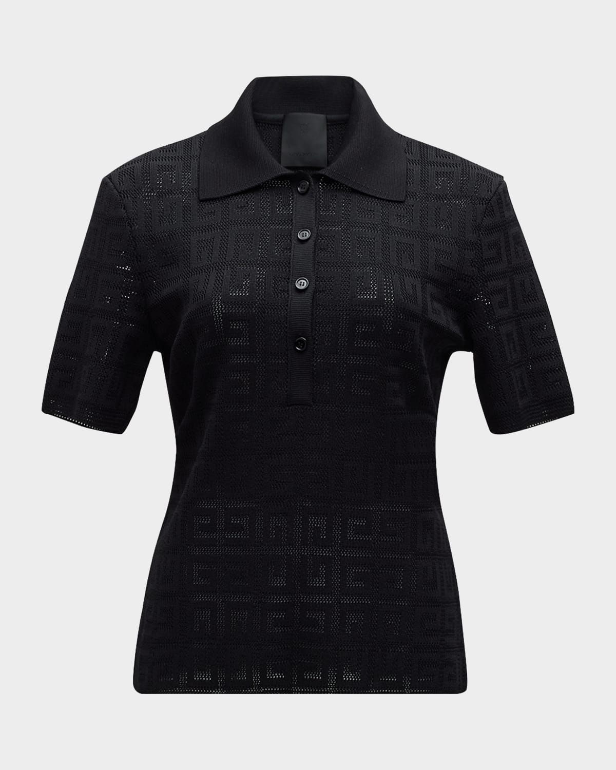 Givenchy 4G Knit Short-Sleeve Polo Shirt