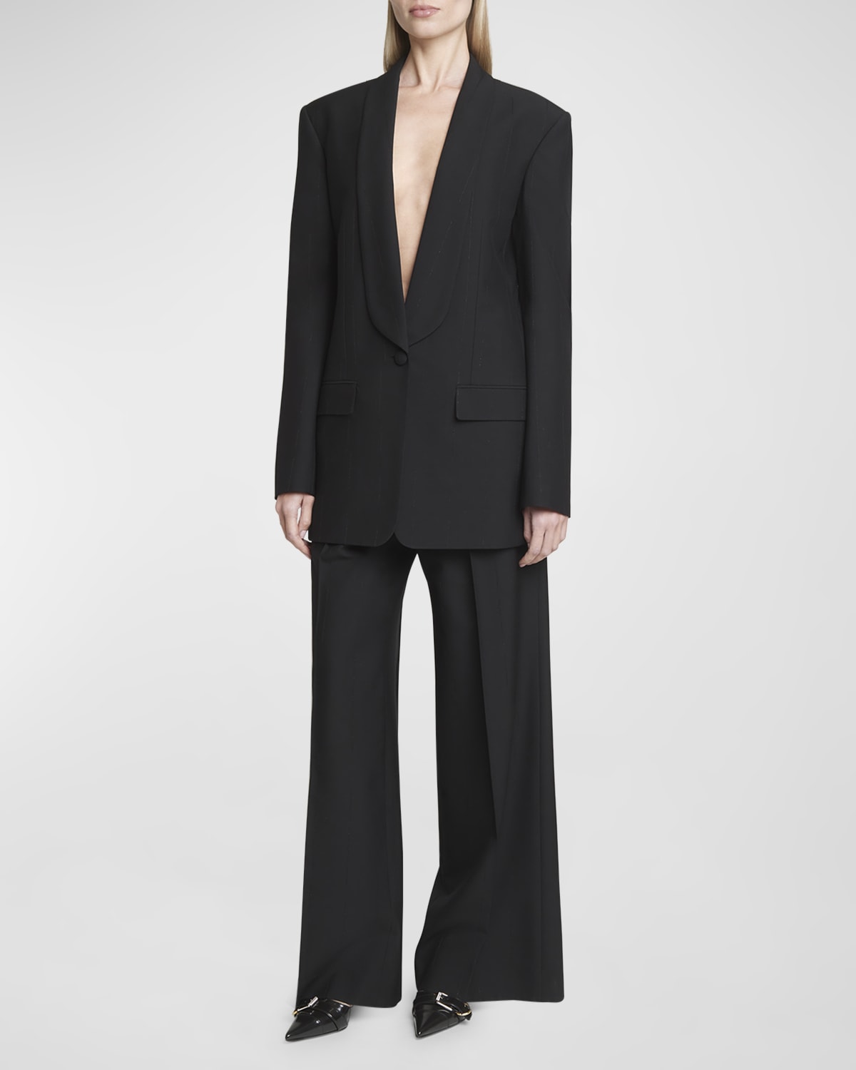 Givenchy Fitted Shawl Wool Jacket