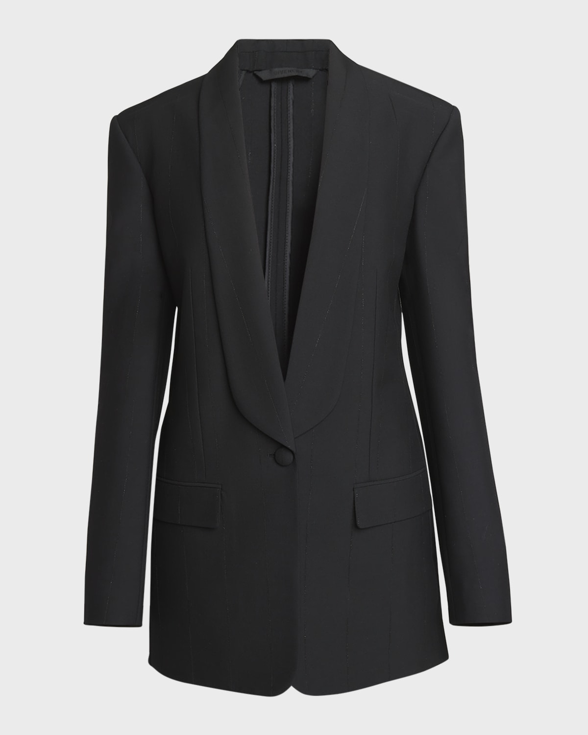 Givenchy Fitted Shawl Wool Jacket