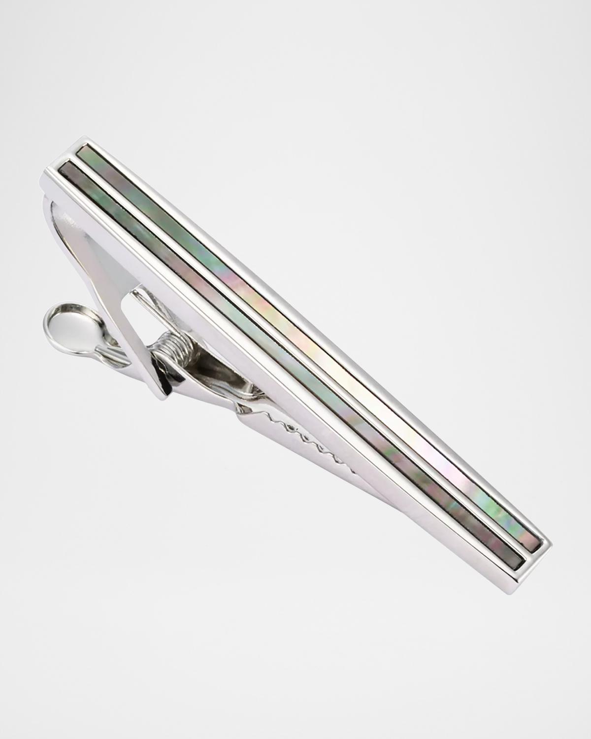 Link Up Men's Mother-Of-Pearl Stripe Tie Bar