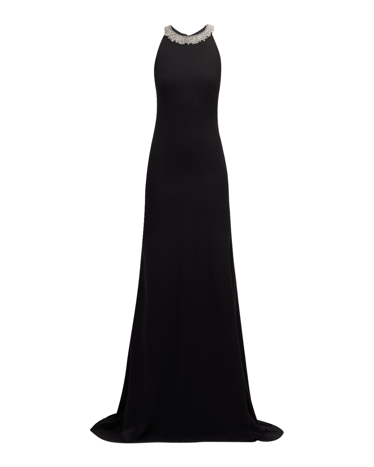 Naeem Khan Crystal Embellished Back Sleeveless Gown