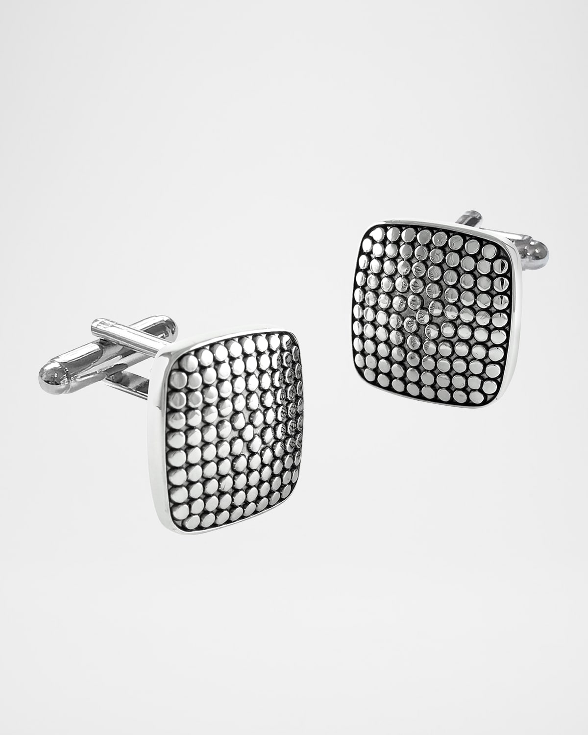 Link Up Men 's Dotted Soft Square Cufflinks