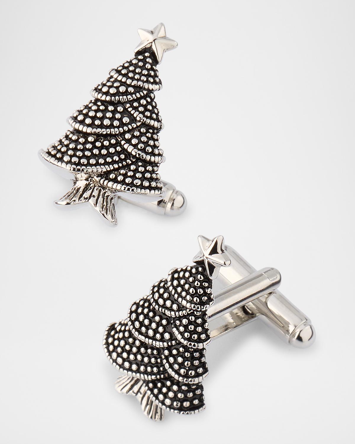 Men & apos;s Christmas Tree Cufflinks