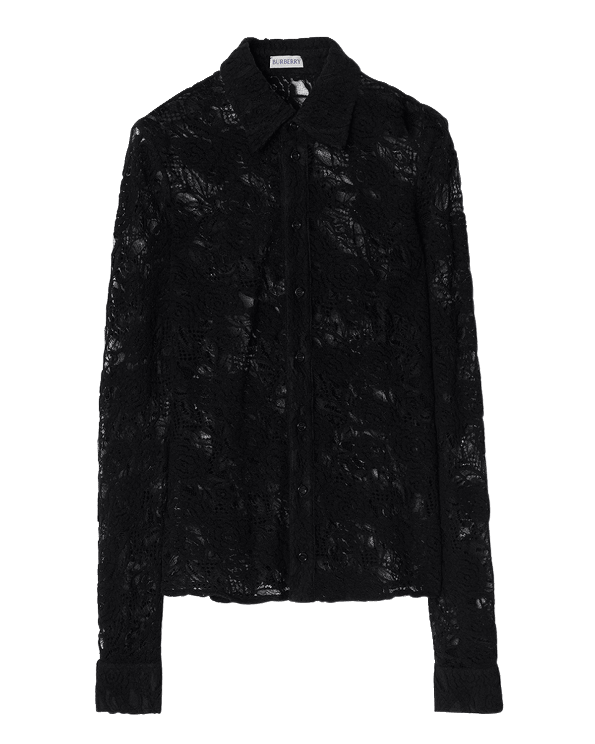 Burberry Lace Fitted Button-Front Shirt