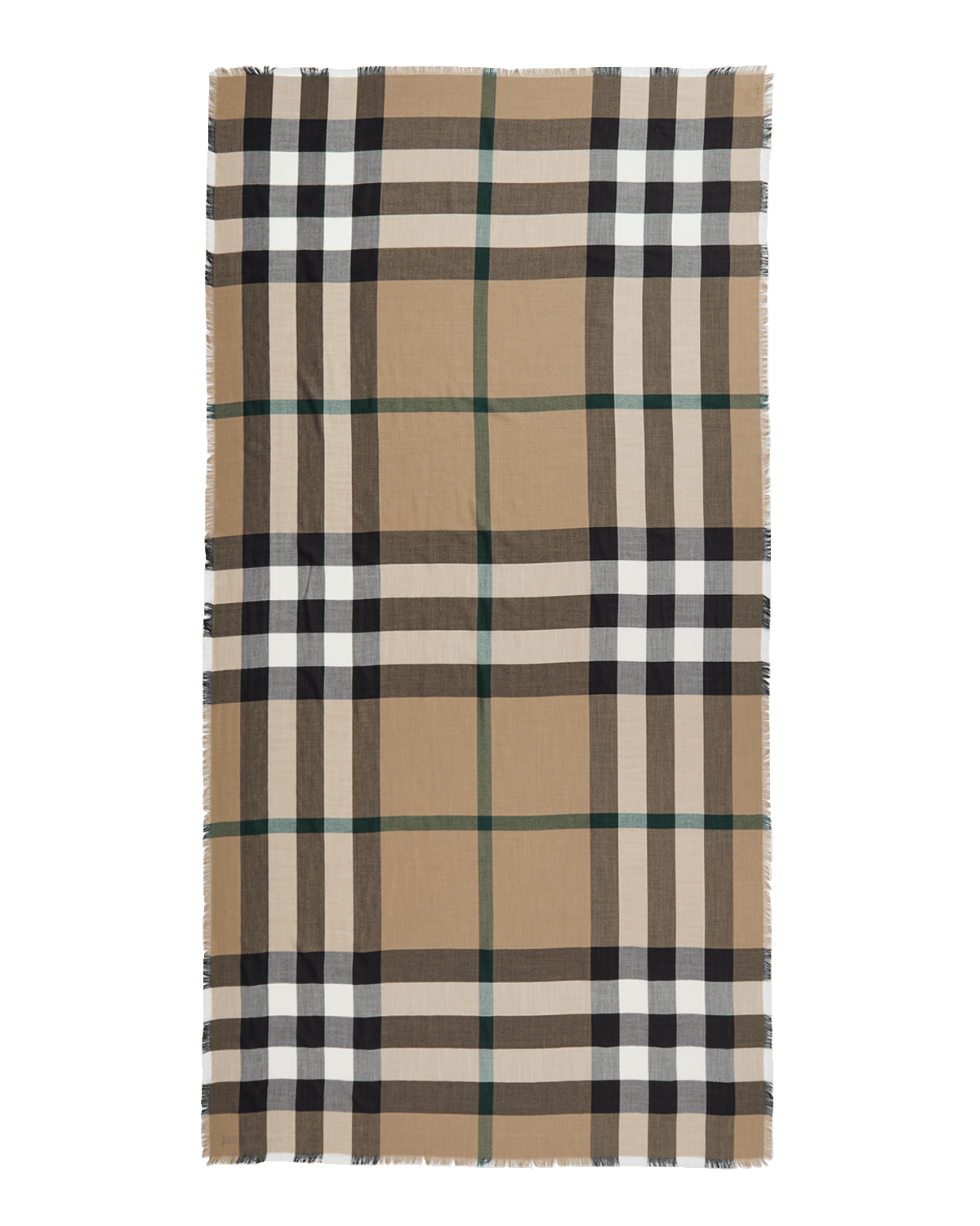 Burberry Men's Cashmere Half Mega Check Scarf