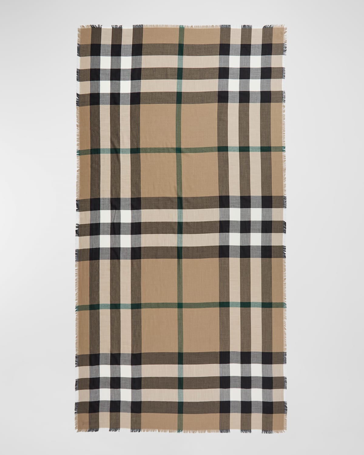 Burberry Men's Cashmere Half Mega Check Scarf