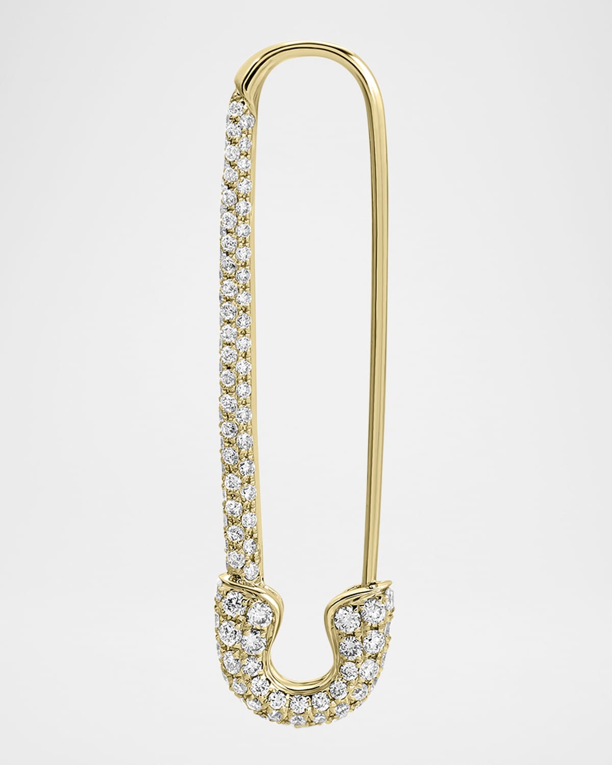 Anita Ko 18K Yellow Gold Extra Large Diamond Safety Pin Earring, Single (Right)