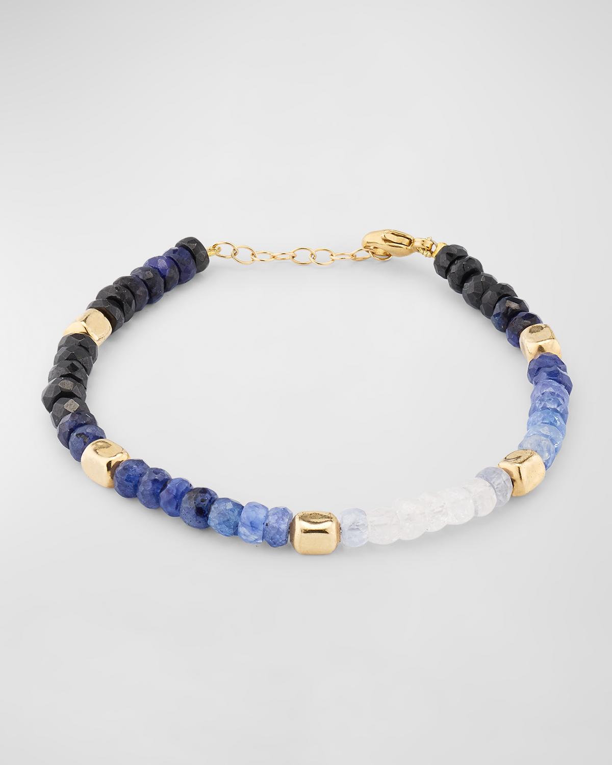 Jumbo Stone and Gold Bead Bracelet