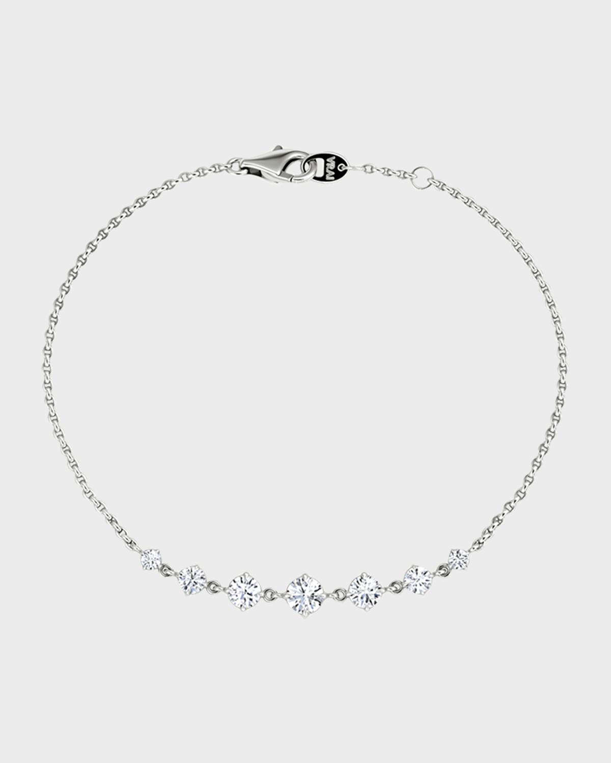 Linked 14K White Gold Lab Grown Diamond Tennis Bracelet, 0.85tcw