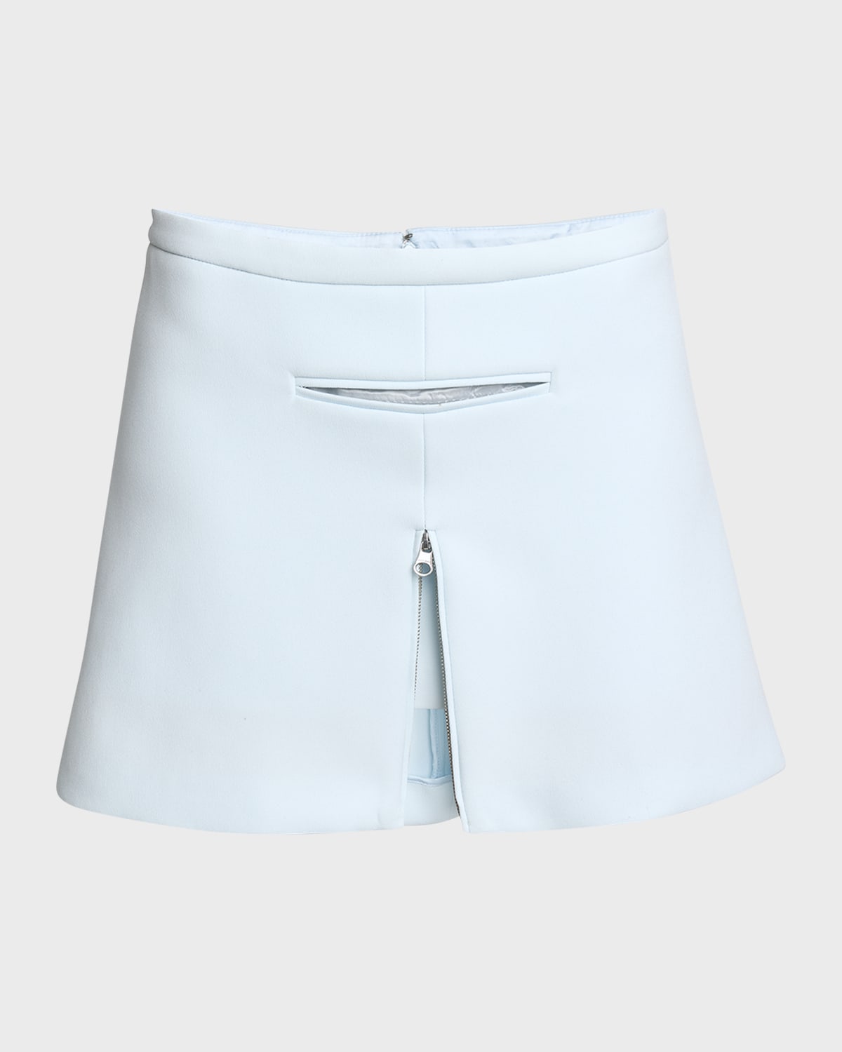 Courreges Tailored Zip Twill Mini Skirt