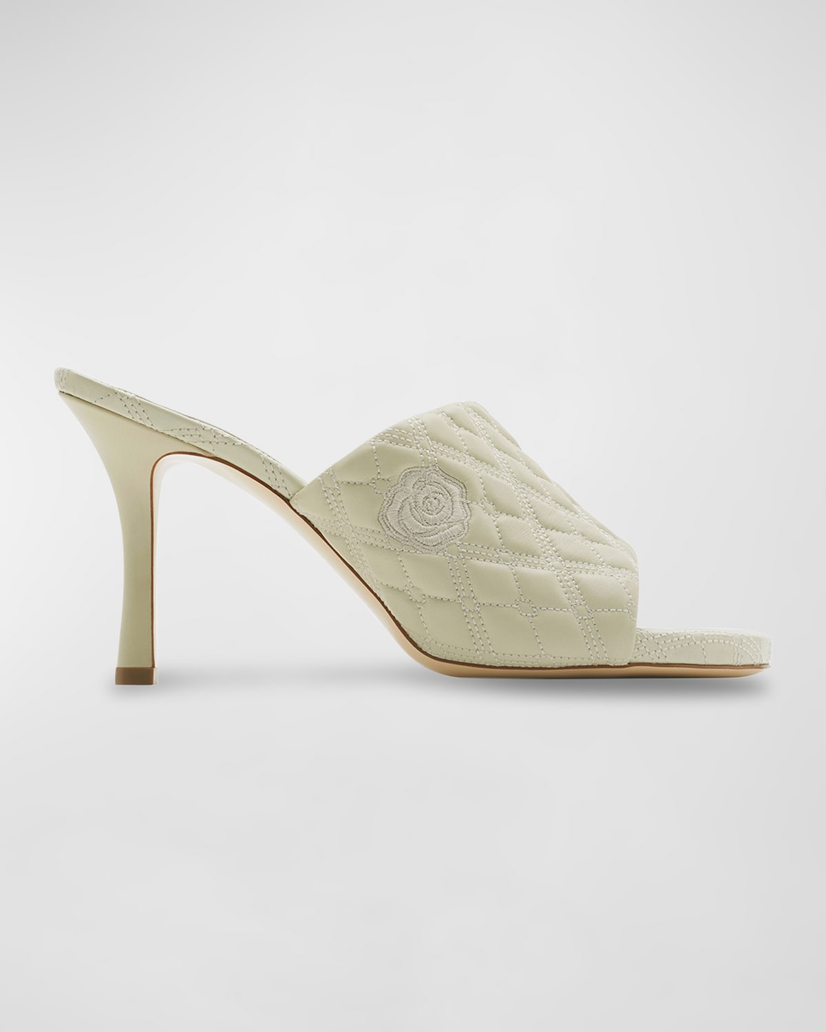 Burberry Quilted Leather Flat Slide Sandals