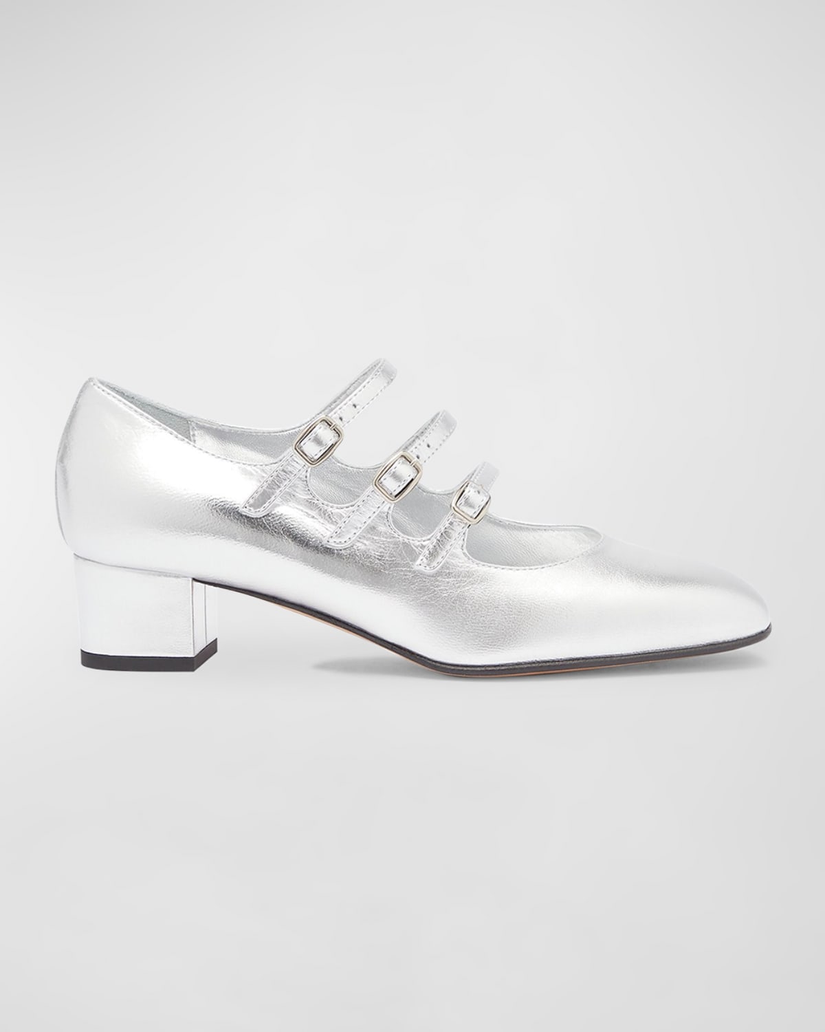 CAREL Kina Metallic Mary Jane Ballerina Pumps